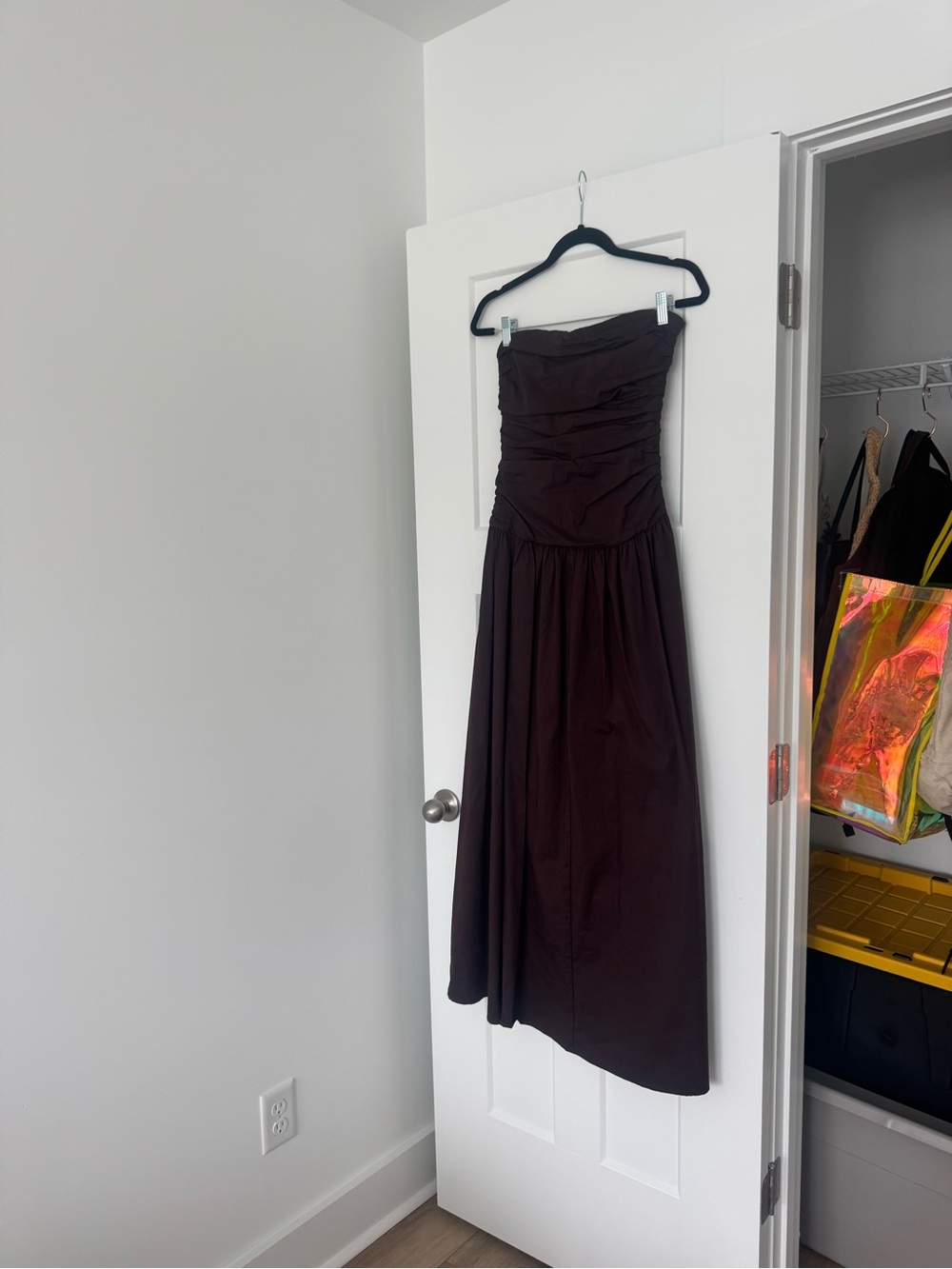 Peppermayo Strapless Maxi Dress in Deep Brown - Picture 3 of 4